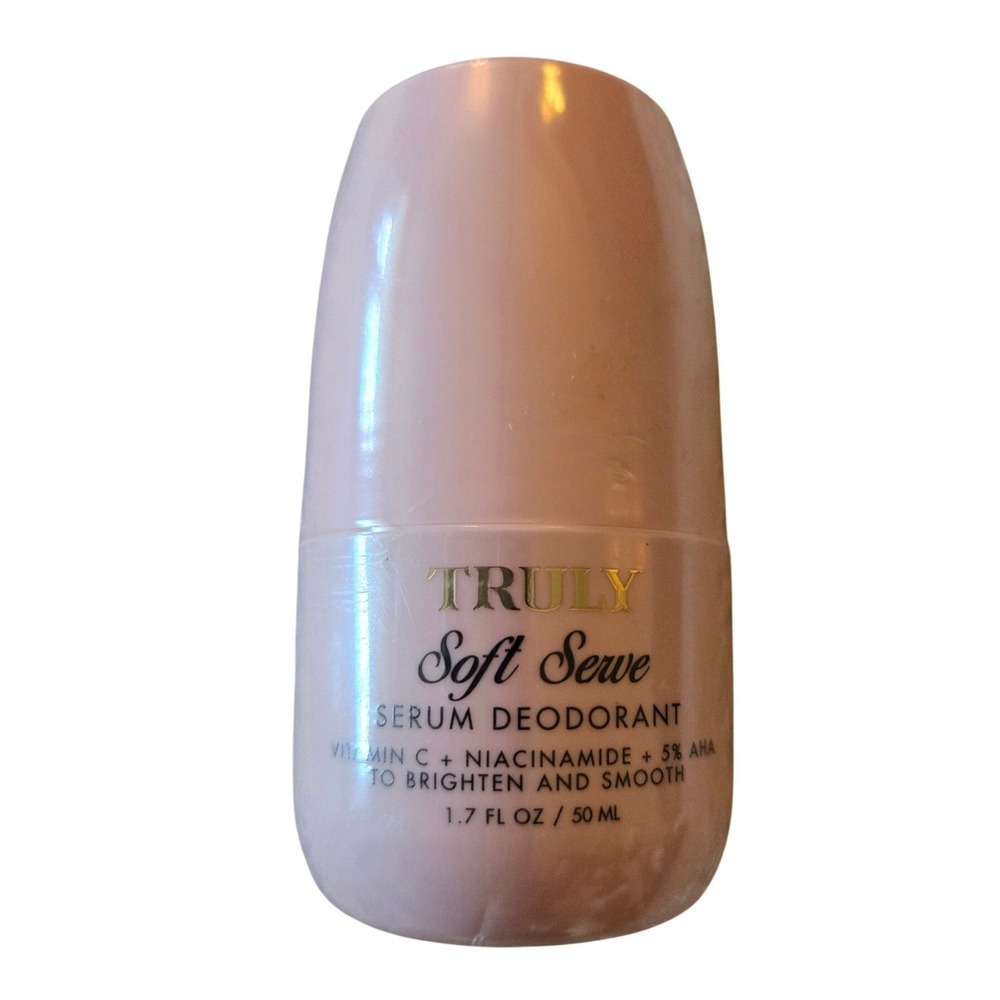 Truly Serum Deodorant Women 1.7oz Pink New Soft Serve AHA Niacinamide Vitamin C